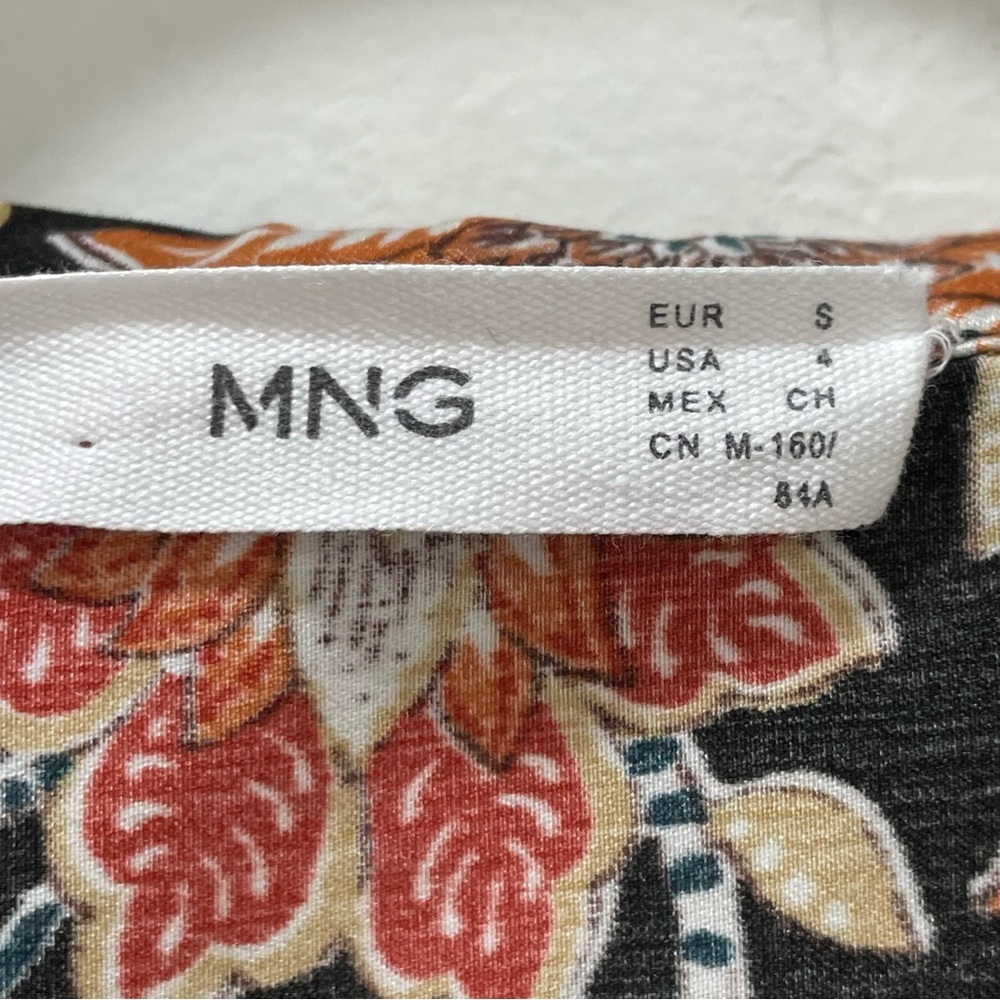 NWT MNG Mango Kimono Long Sleeve Satin Finish Floral Women's Small 4 - Picture 8 of 15